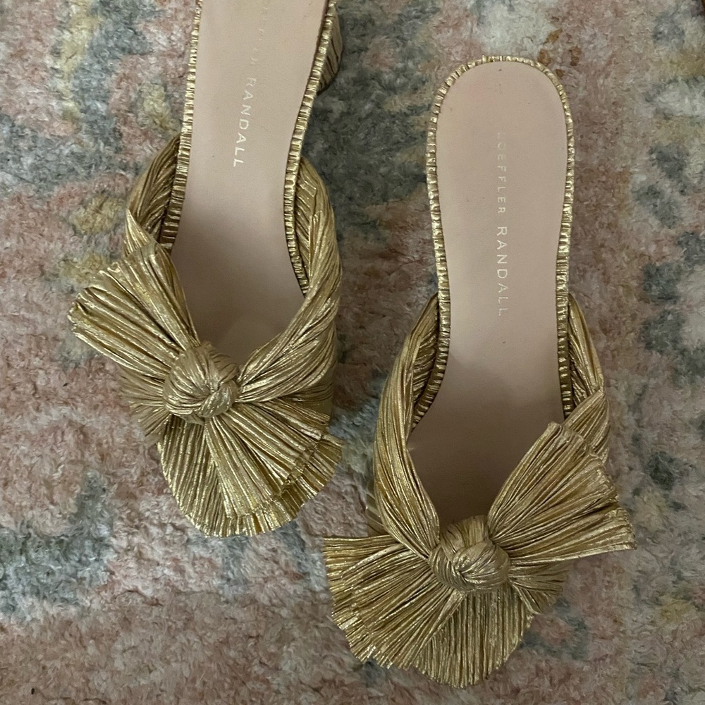 Loeffler Randall gold sandals